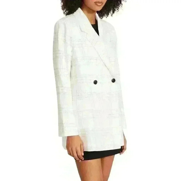 NEW! Steve Madden Women's S Nika Plaid Double Breasted Blazer NWT $99 - Picture 3 of 4